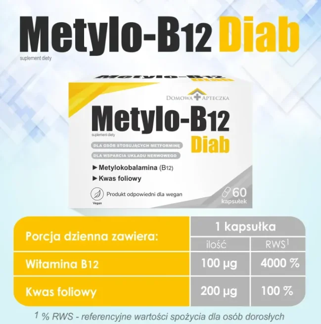 Domowa Apteczka Metylo B-12 Diab 60 kapsułek