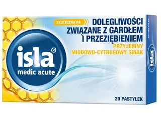 Isla-Medic acute, smak miodowo-cytrusowy, 20 pastylek
