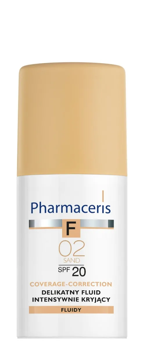 Pharmaceris F, fluid kryjący 02 Sand SPF 20, 30 ml 