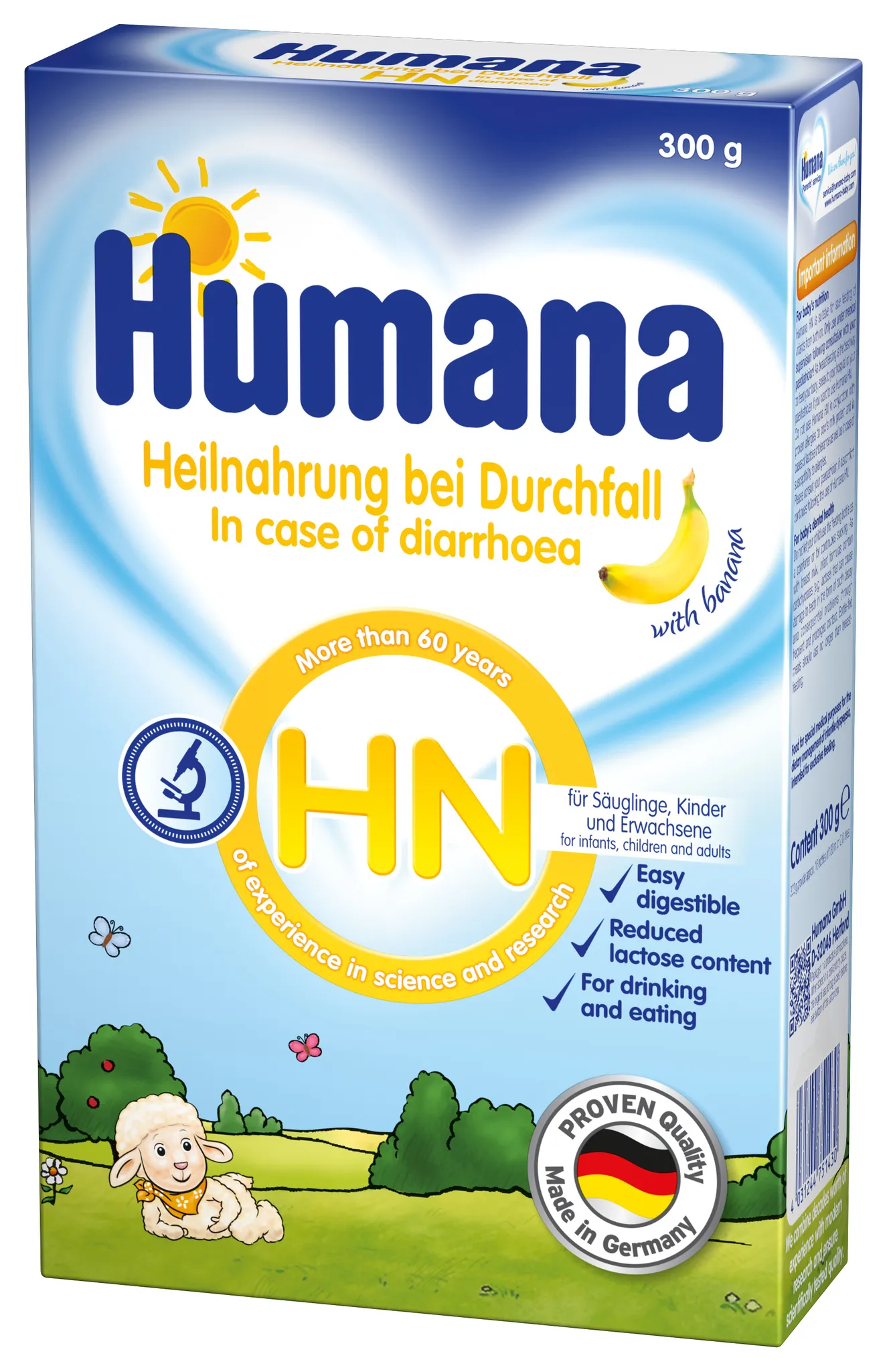 Humana HN, modyfikowane mleko w proszku przeciw biegunkom, 300 g
