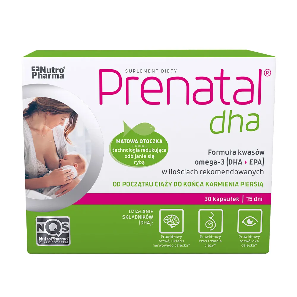 Prenatal DHA suplement diety, 30 kapsułek 