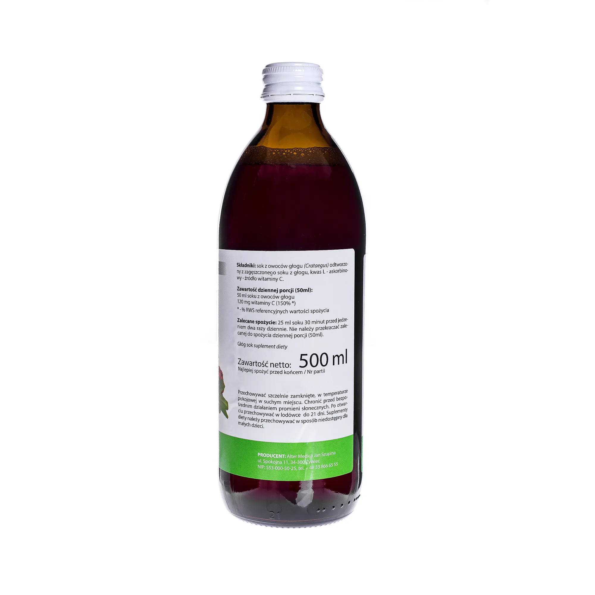 Alter Medica sok z głogu, 500 ml