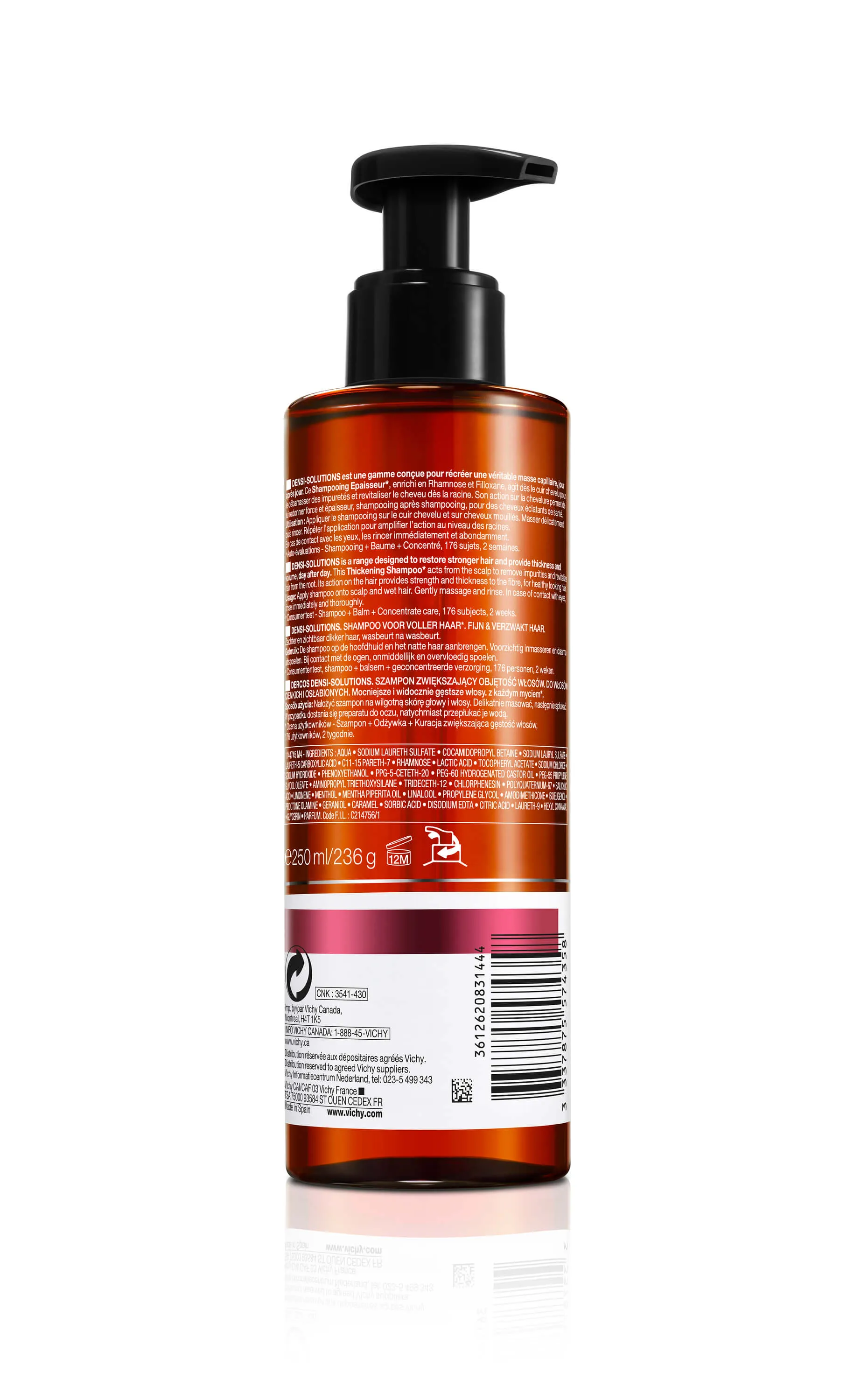 Vichy Dercos Densisolutions, szampon zwiększający objętość włosów, 250 ml 