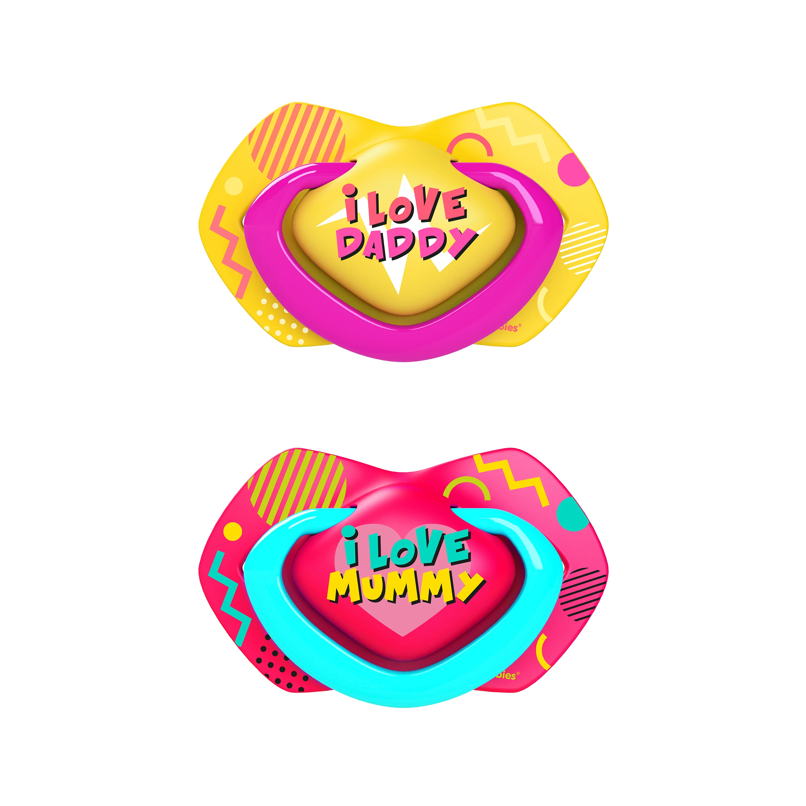 Canpol babies Neon Love smoczek silikonowy 0-6m symetryczny różowy, 2 szt.