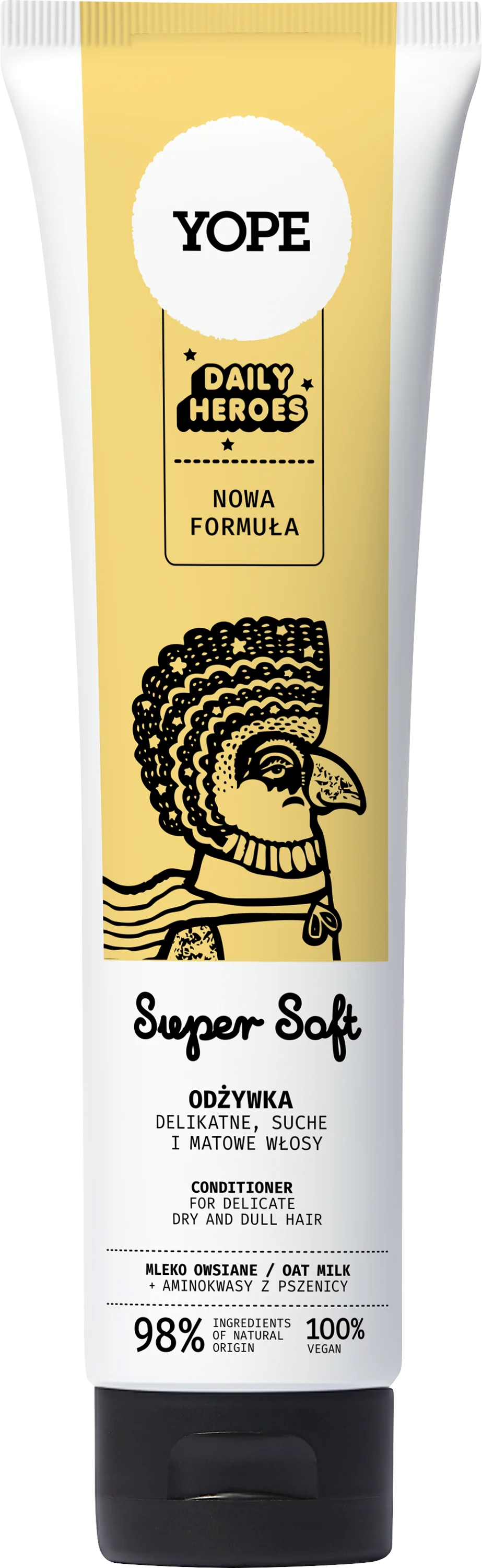 Yope, odżywka mleko owsiane do włosów normalnych, emulsja, 170ml
