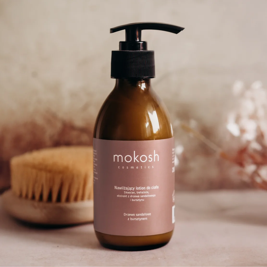 Mokosh nawilżający lotion do ciała drzewo sandałowe z bursztynem, 200 ml