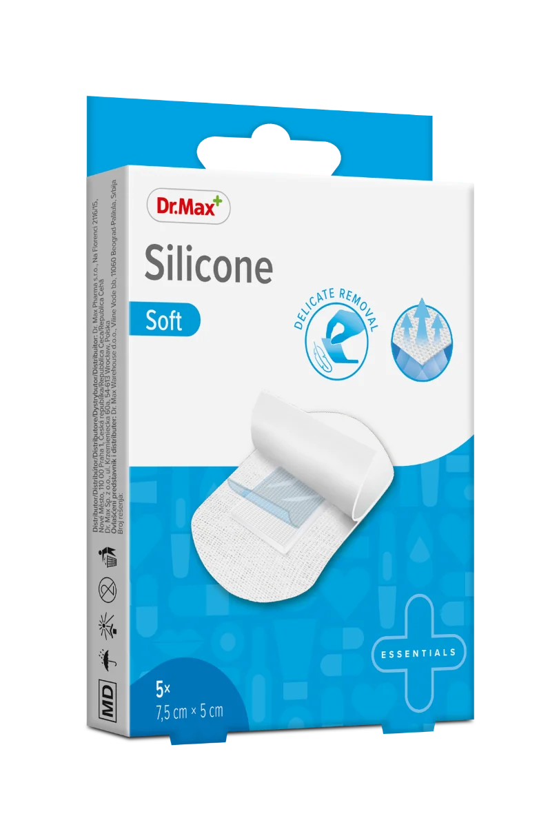 Silicone Soft Dr. Max Plastry silikonowe 7,5cm x 5 cm, 5 sztuk