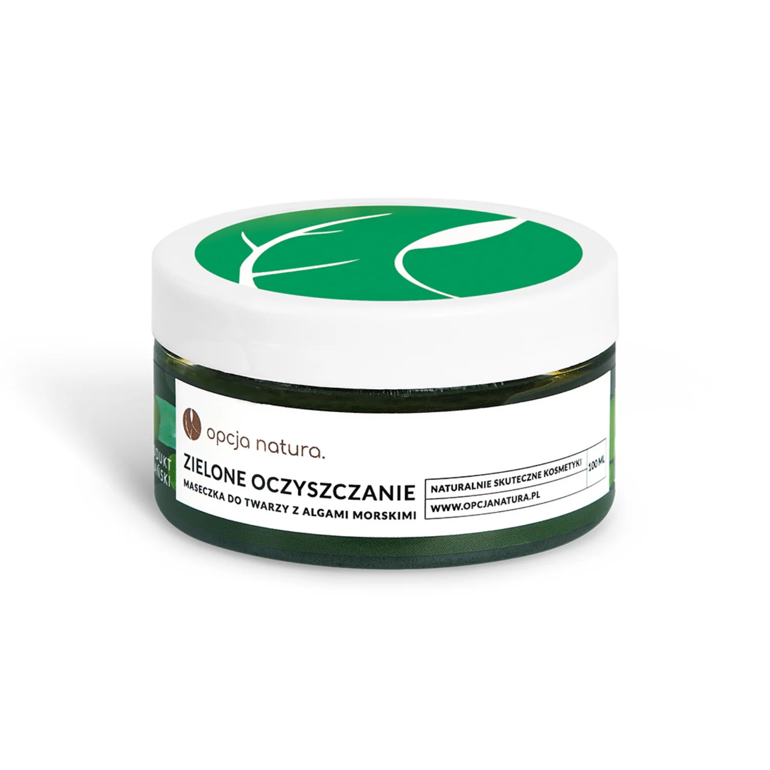 Opcja Natura Zielone Oczyszczanie maseczka do twarzy z algami morskimi, 100 ml