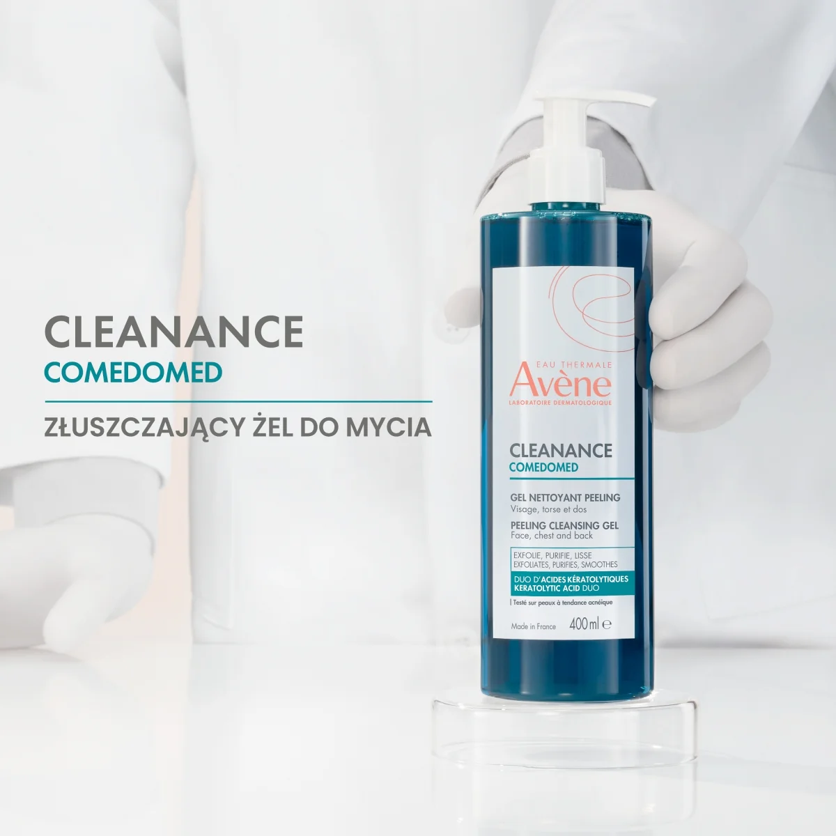 Avène Cleanance Comedomed złuszczający żel do mycia, 400 ml