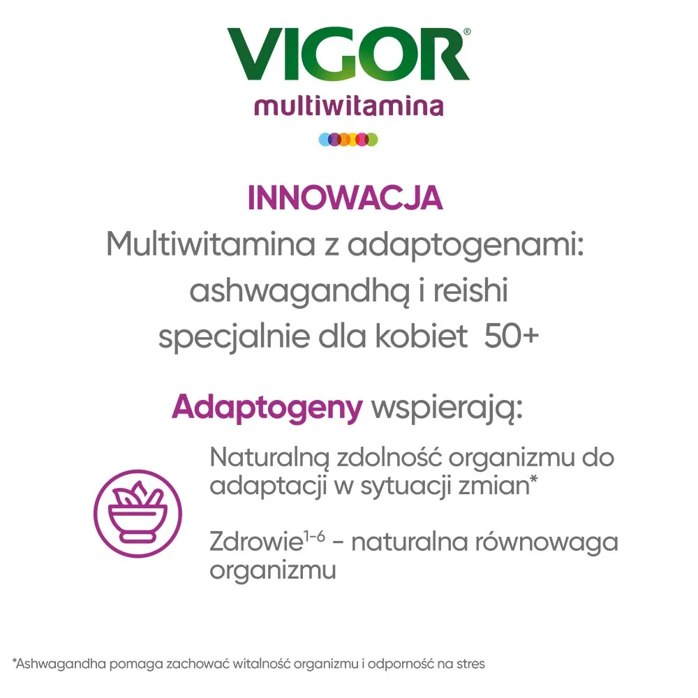 Vigor Multiwitamina ONA 50+, suplement diety,  60 tabletek 
