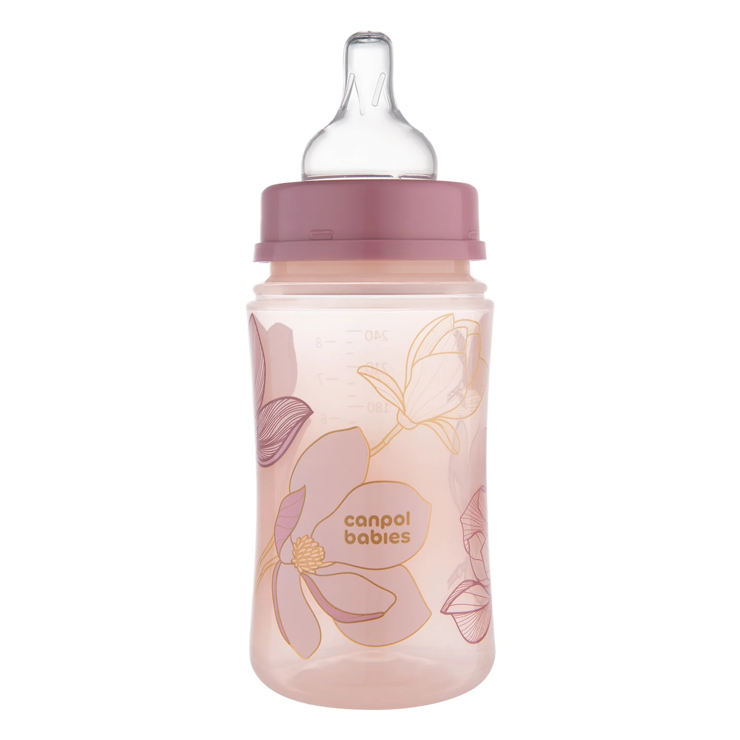 Canpol Babies EasyStart GOLD różowa butelka antykolkowa 240 ml, 1 sztuka