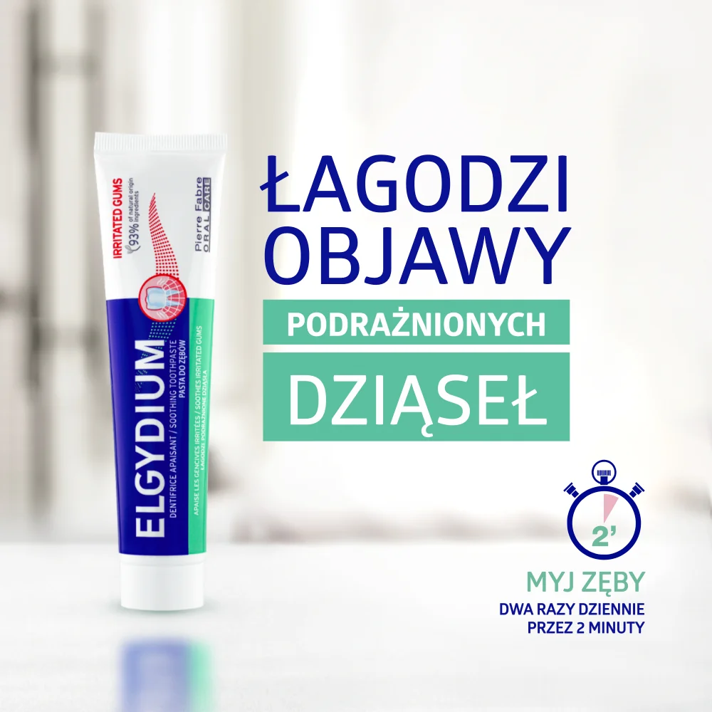 Elgydium pasta do zębów na podrażnione dziąsła, 75 ml