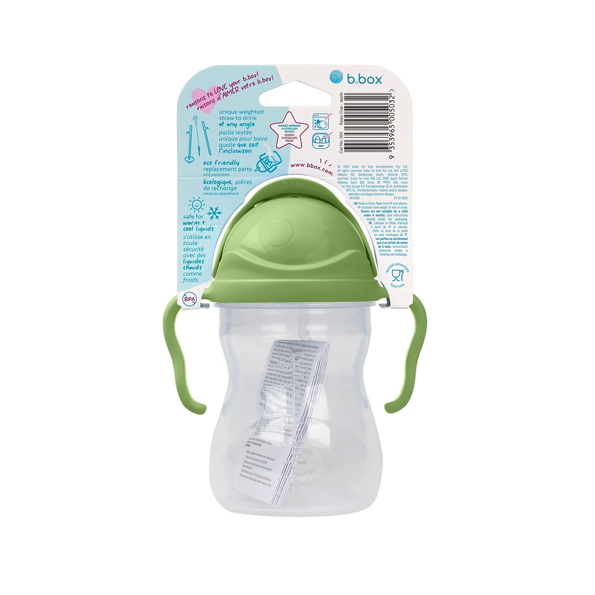 b.box bidon ze słomką 240 ml jabłkowy, 1 szt.