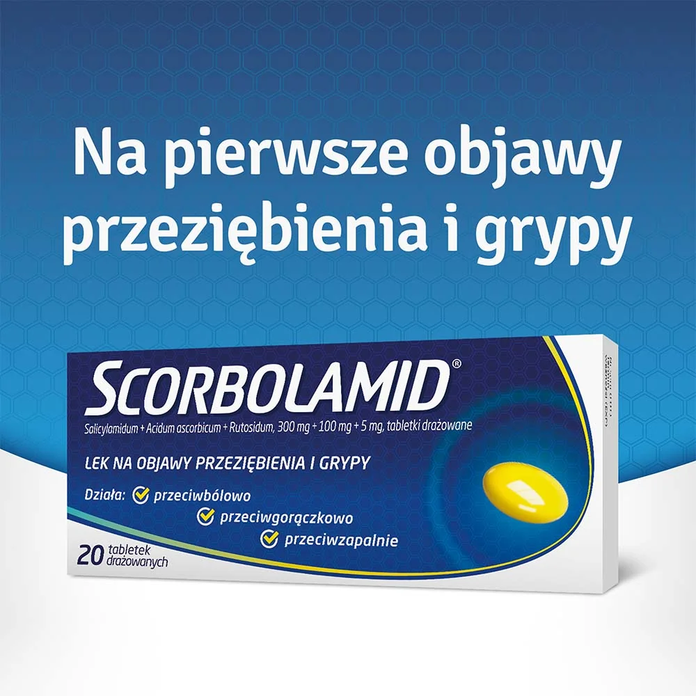 Scorbolamid 300 mg + 100 mg + 5 mg, 20 tabletek drażowanych