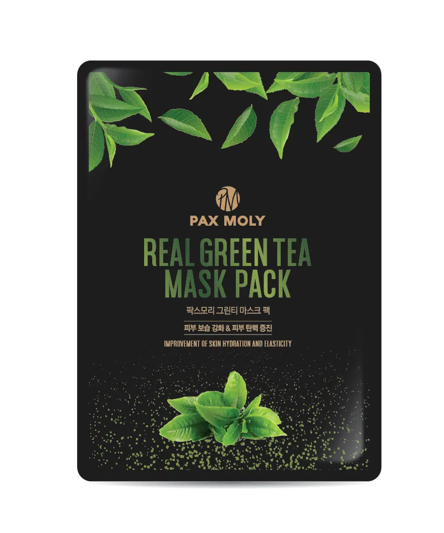 Pax Moly Real Green Tea Mask Pack maska w płachcie z ekstraktem z zielonej herbaty, 25 ml