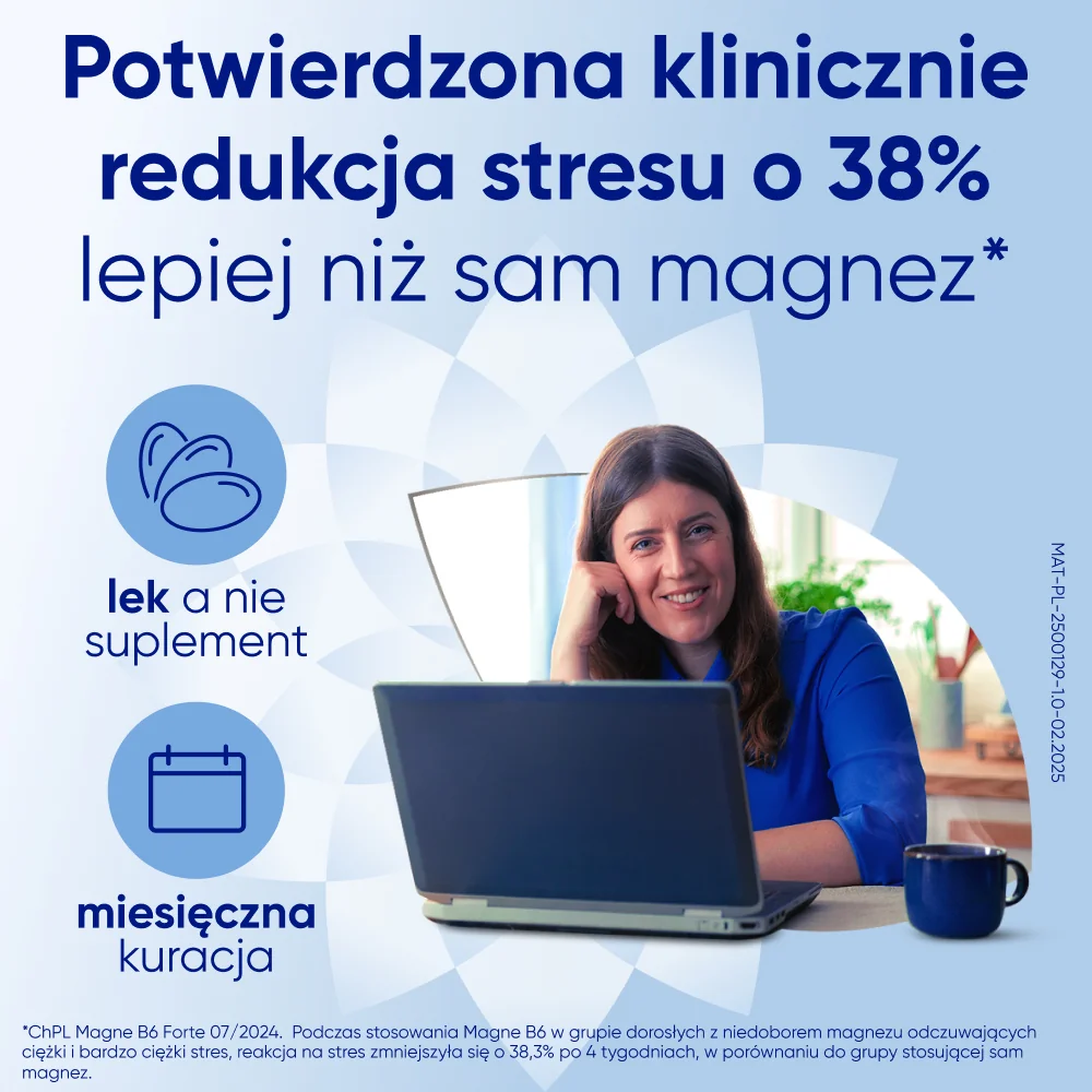 Magne B6 Forte 100 mg + 10 mg 100 tabletek powlekanych
