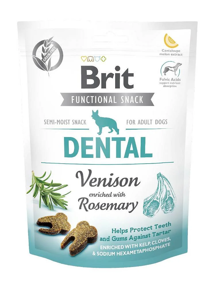 Brit Care Functional Snack Dental przysmaki z dziczyzną i rozmarynem dla psów, 150 g