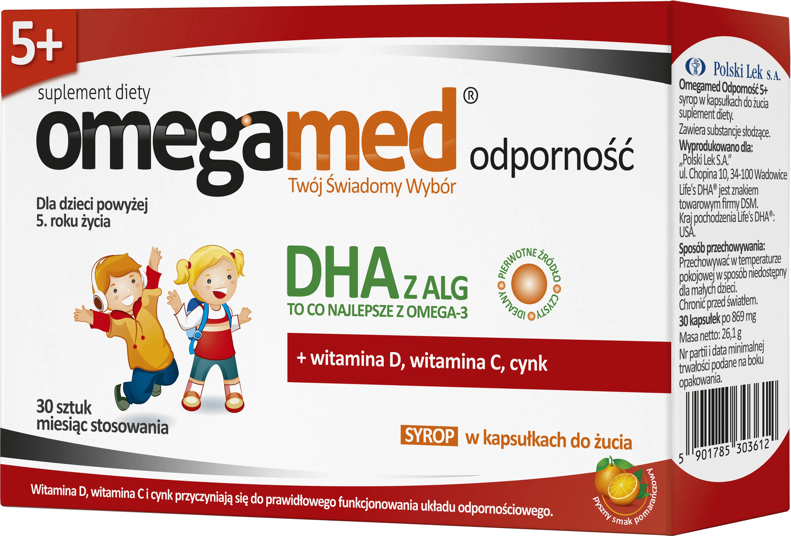 Omegamed Odporność 5+, suplement diety, 30 kapsułek do żucia