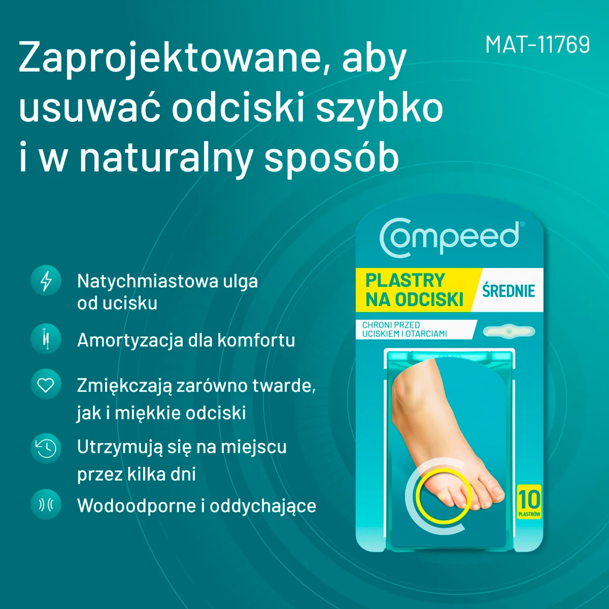Compeed plastry na odciski średnie, 10 sztuk