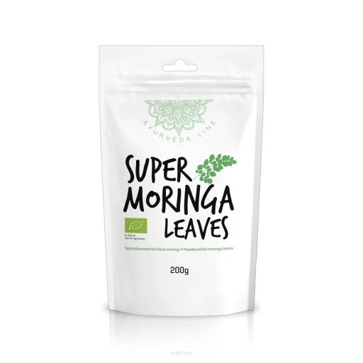 DIET-FOOD Liście Moringa BIO proszek, 200 g