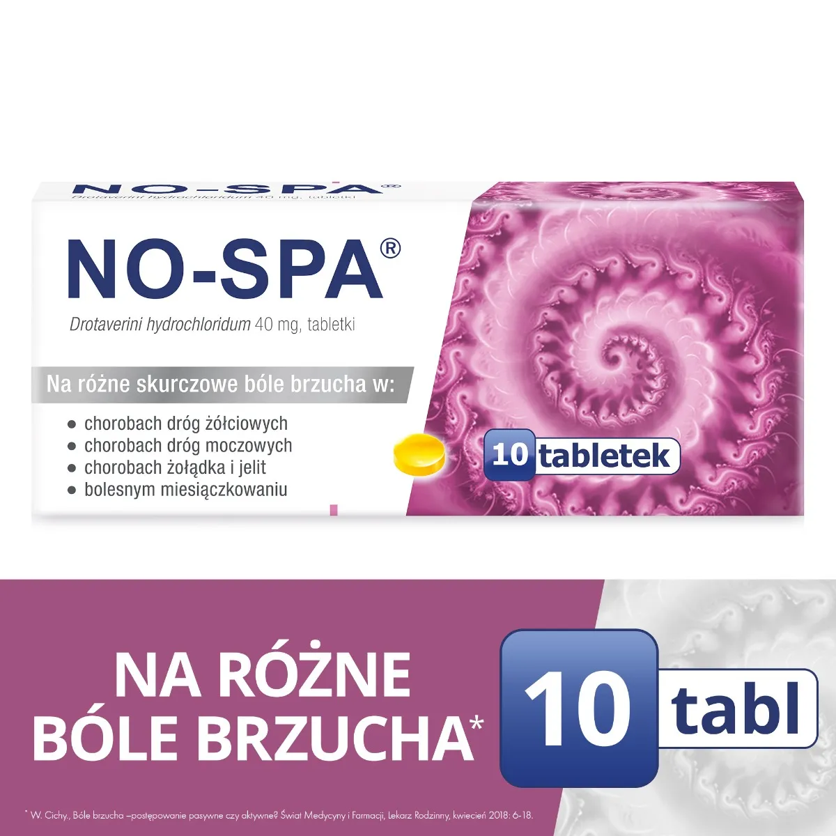 NO-SPA, Drotaverini hydrochloridum 40 mg, 10 tabletek