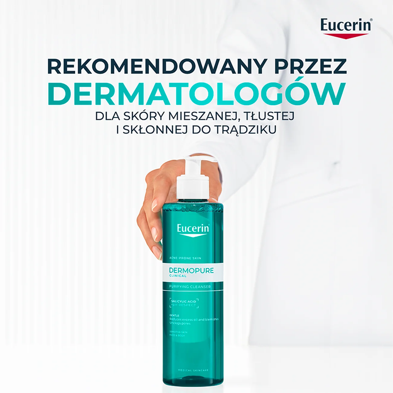 Eucerin DermoPure Clinical żel oczyszczający do twarzy i ciała, 400 ml