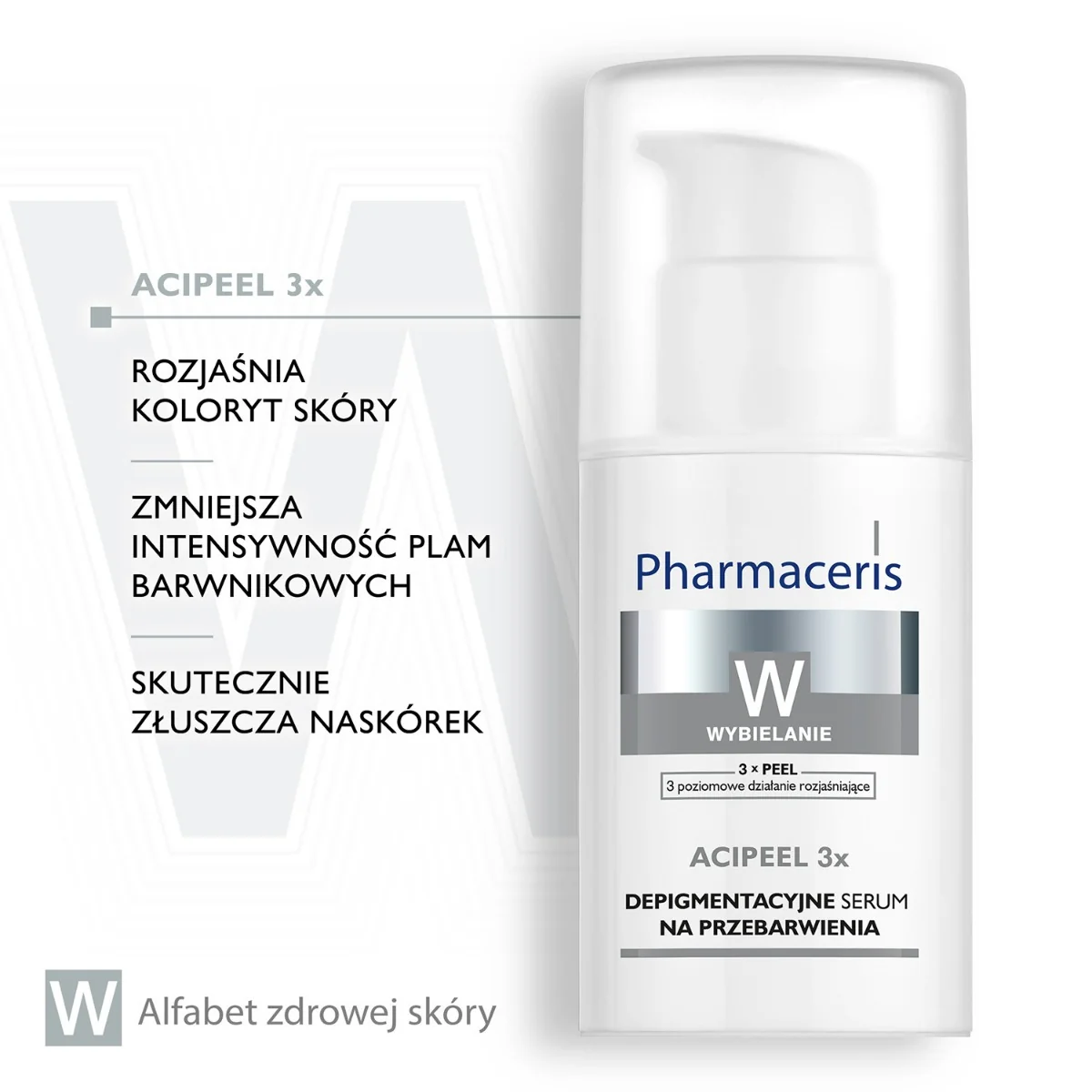 Pharmaceris W, Acipeel 3x depigmentacyjne serum na przebarwienia, 30 ml