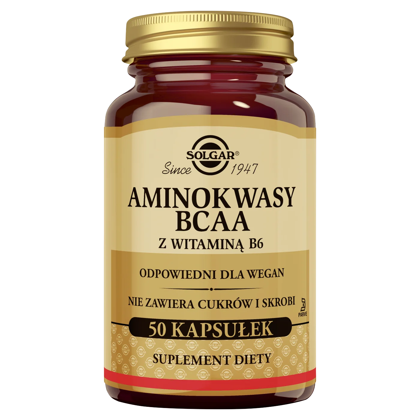 Solgar BCAA Plus suplement diety, 50 kapsułek