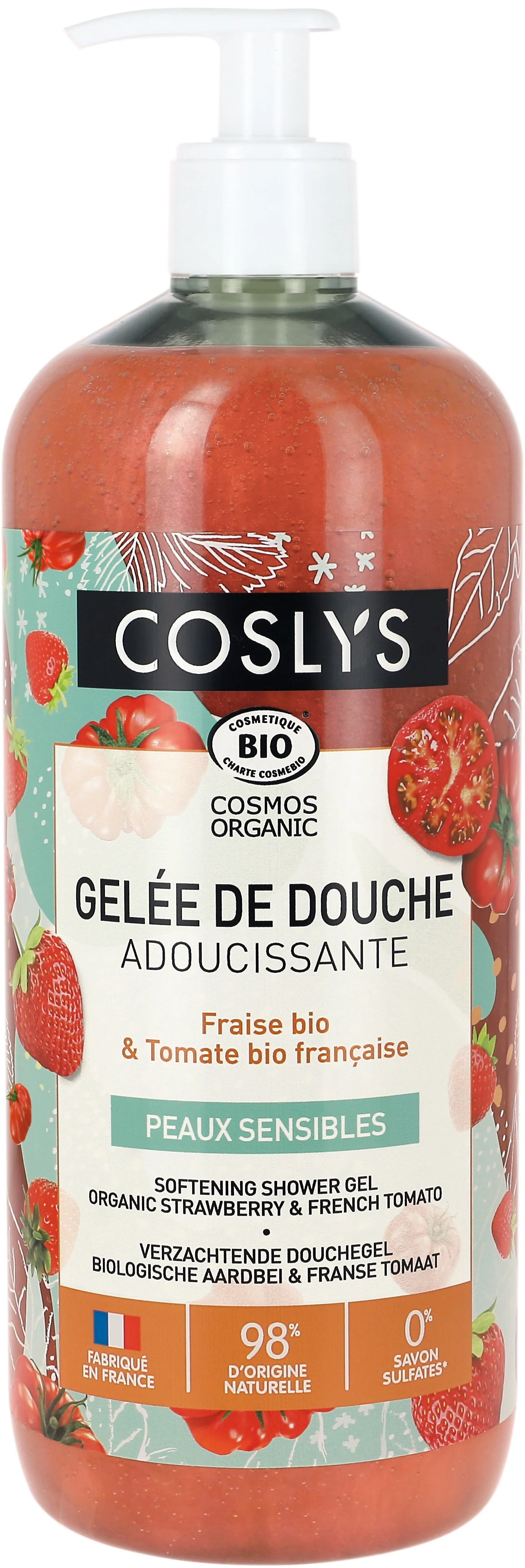 Coslys zmiękczajacy żel pod prysznic Truskawka i Pomidor, 1 l