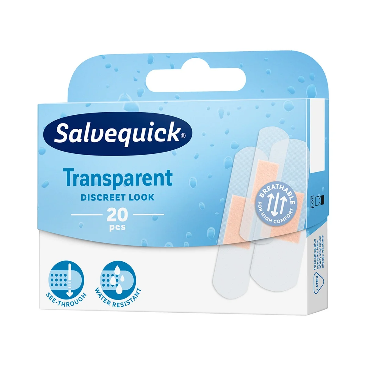Salvequick Transparent plastry transparentne mix, 20 szt.