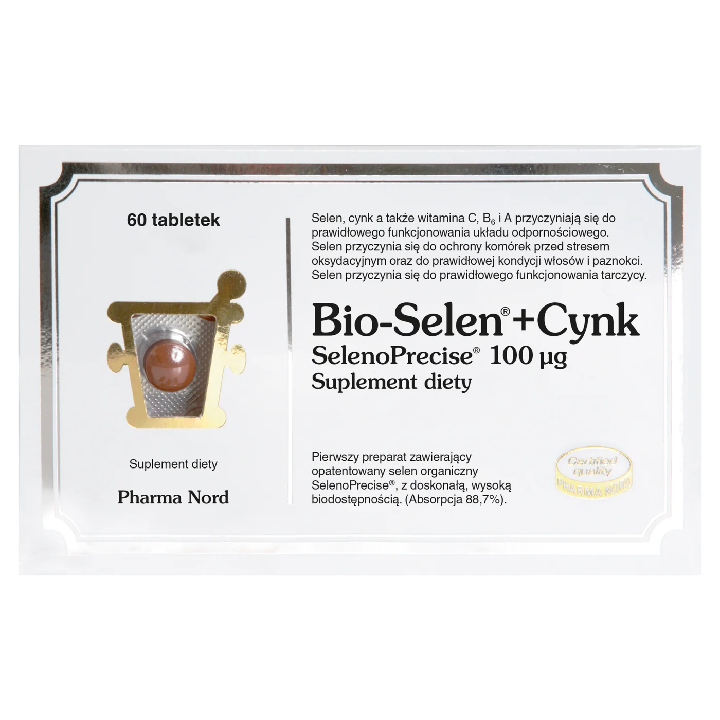 Bio-Selen + Cynk suplement diety, 60 tabletek