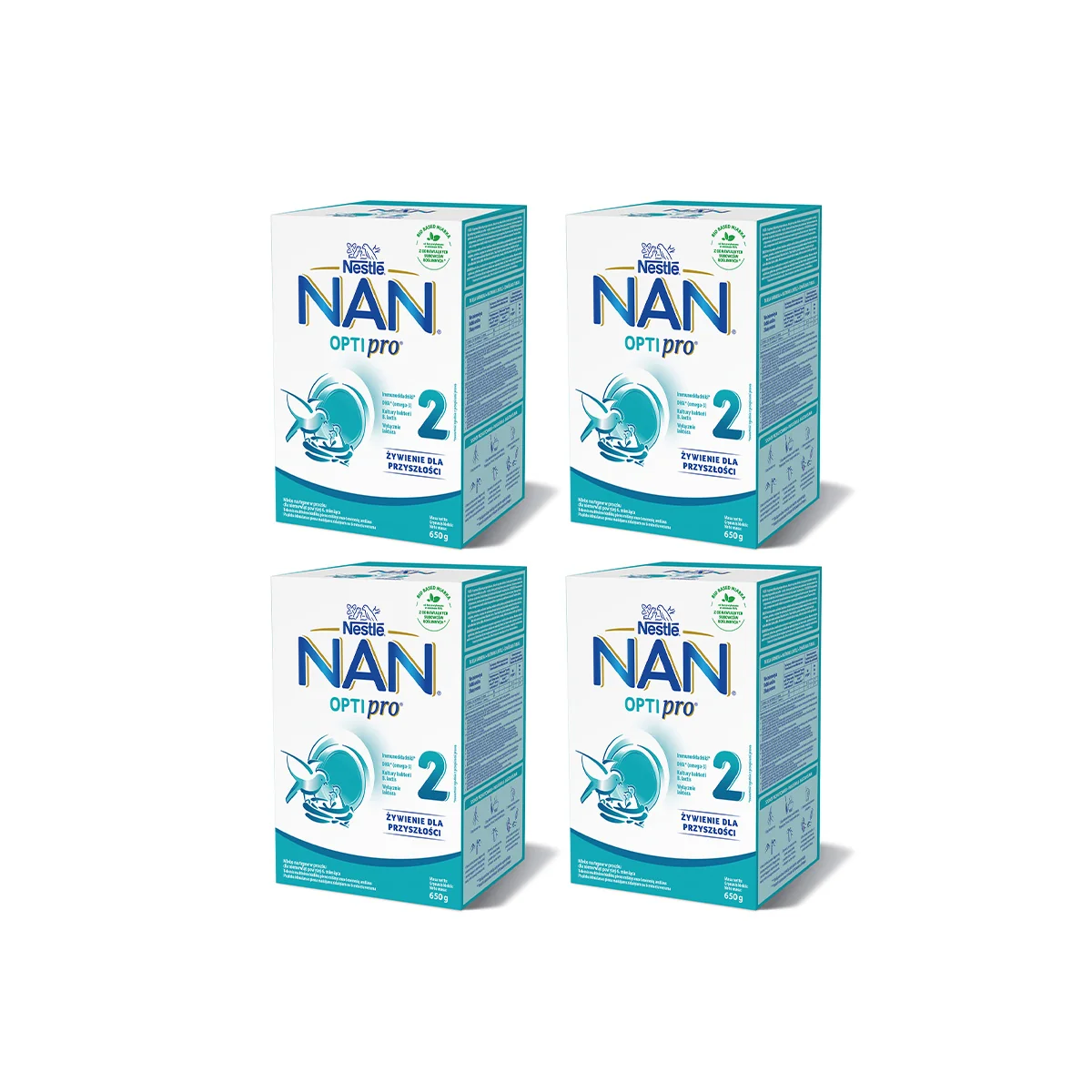 Nestle NAN Optipro 2 mleko modyfikowane dla niemowląt po 6. miesiącu życia, 4x650 g