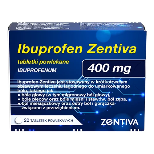 Ibuprofen Zentiva 400 mg 20  tabletek powlekanych