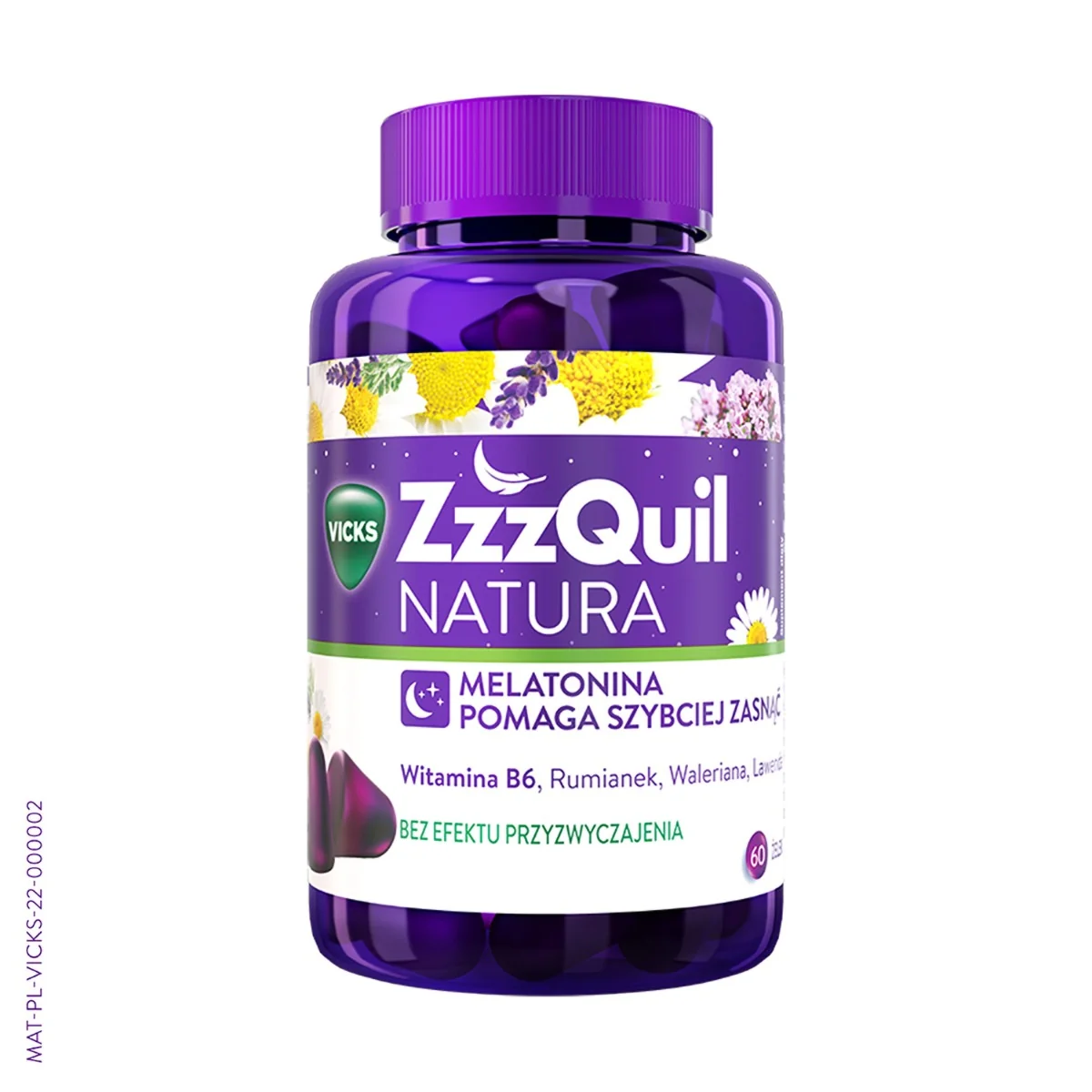 ZzzQuil Natura suplement diety, 60 żelków