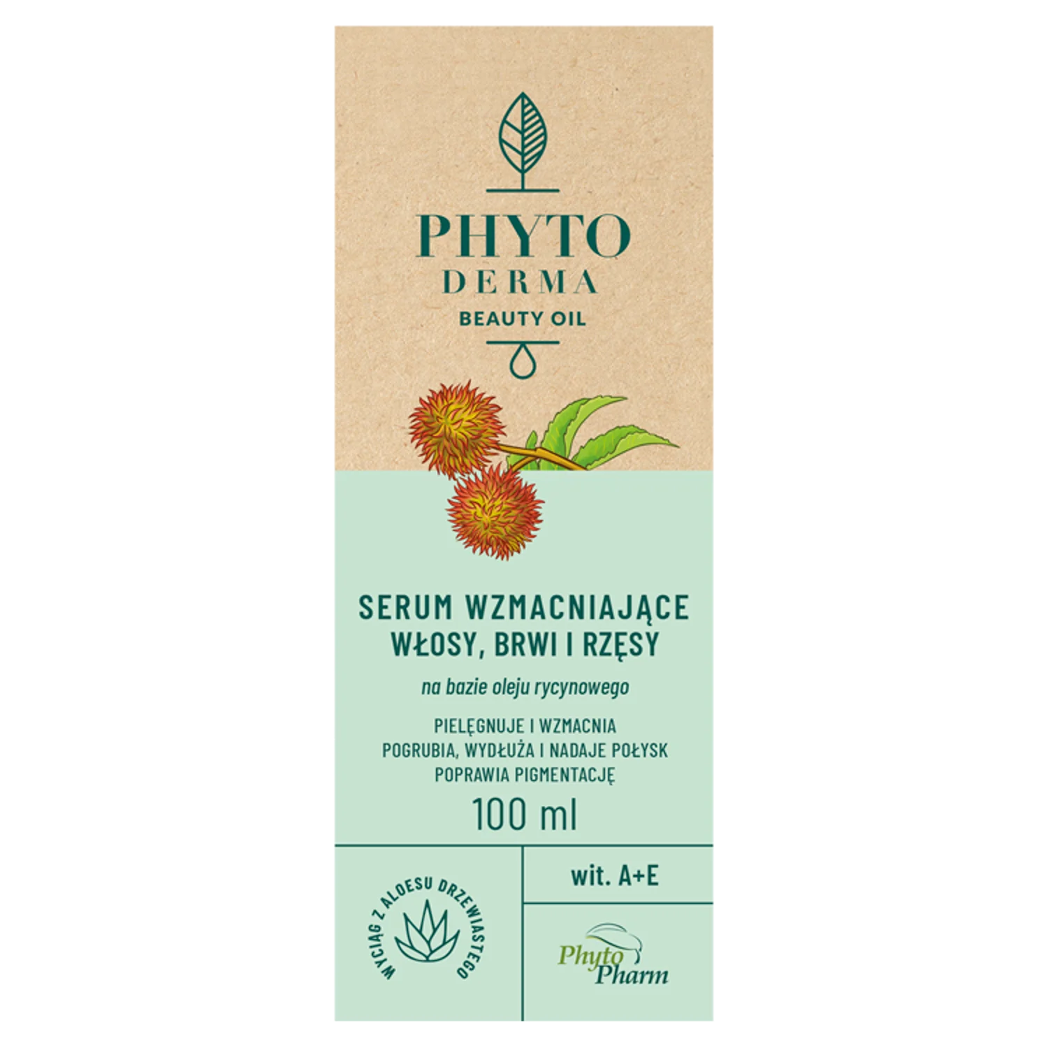 PhytoDerma Beauty Oil serum wzmacniające włosy, brwi i rzęsy, 100 ml