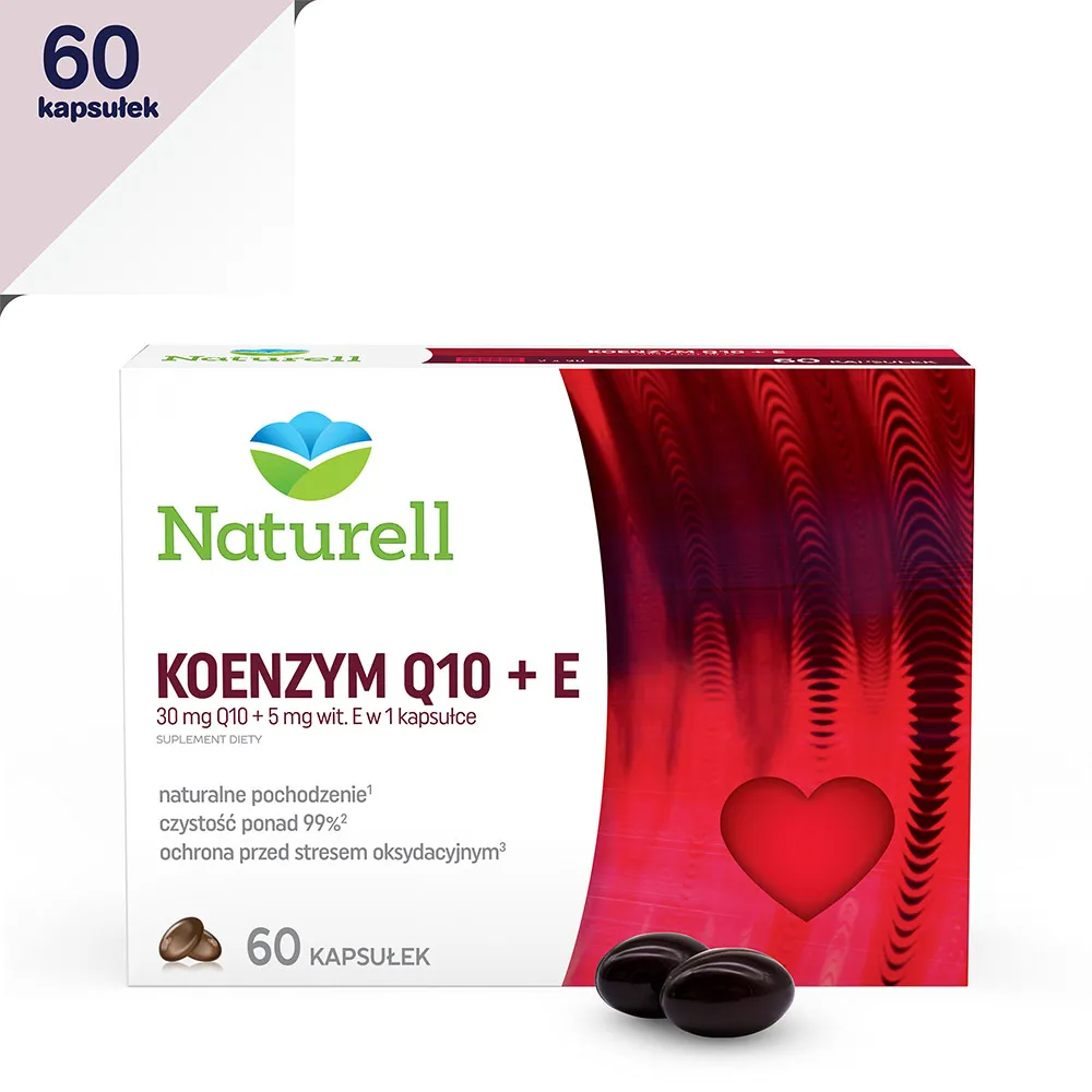 Naturell Koenzym Q10+E, suplement diety, 60 kapsułek