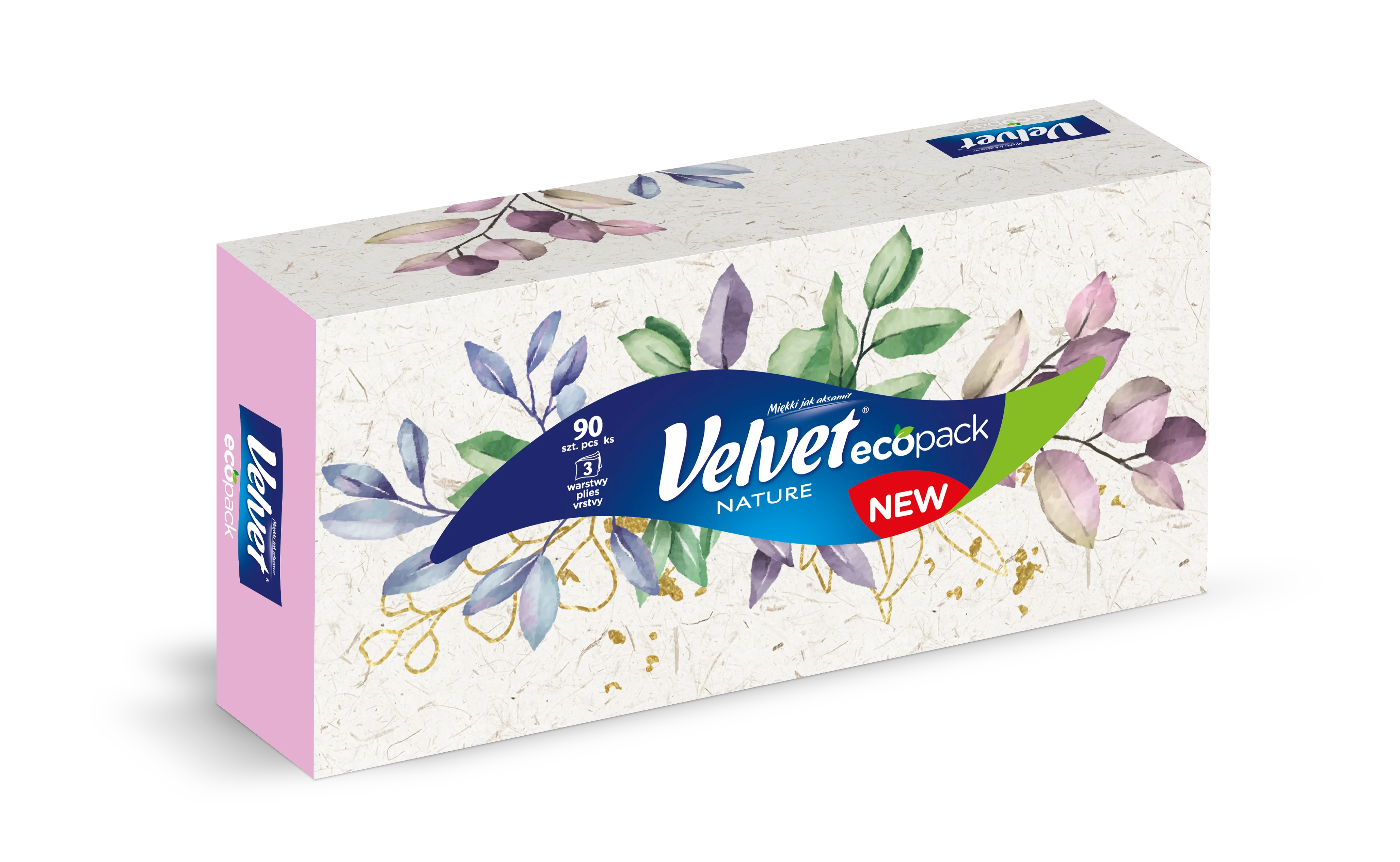 Velvet Nature chusteczki higieniczne, 90 szt.