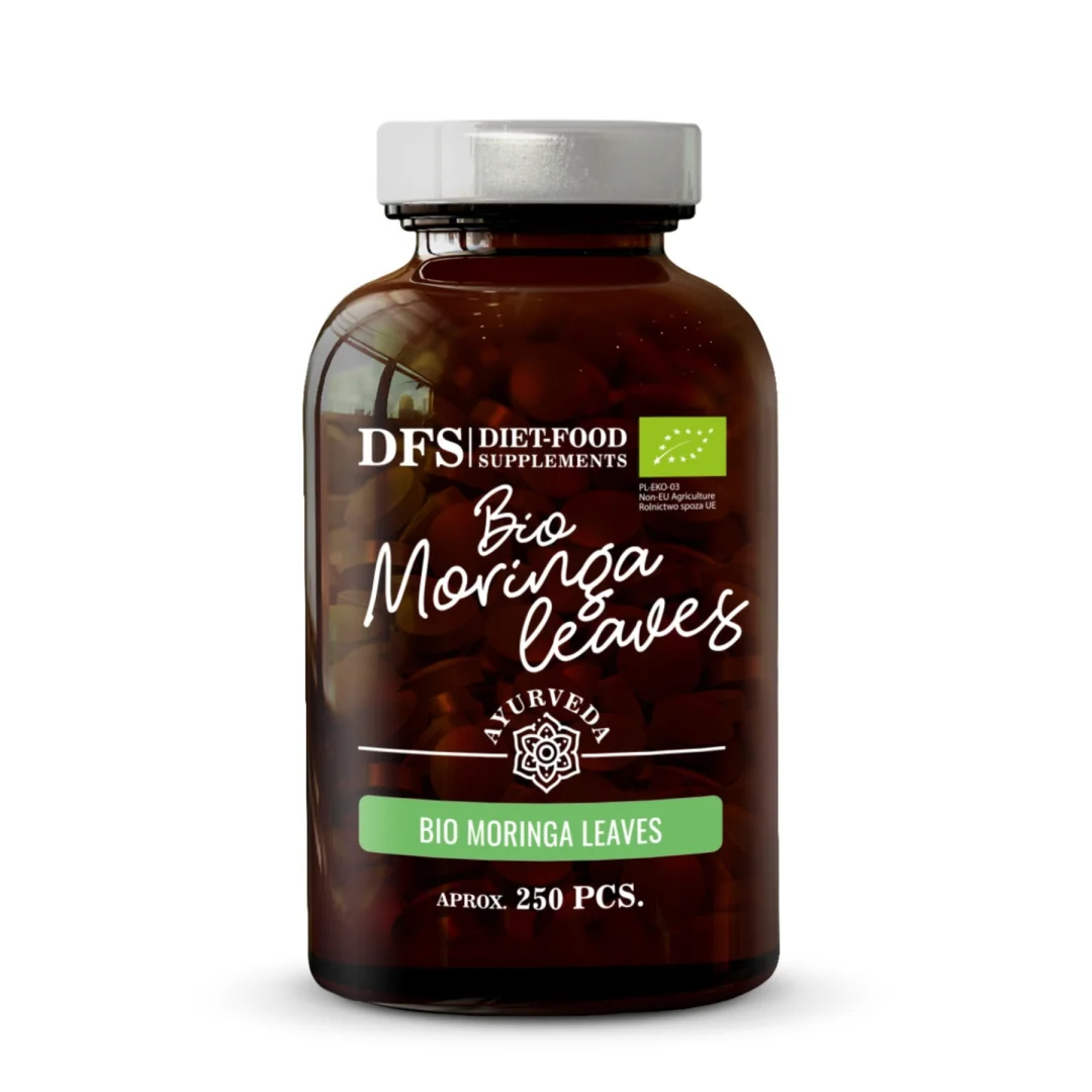 DIET-FOOD Liście Moringa BIO ok. 250 tabletek