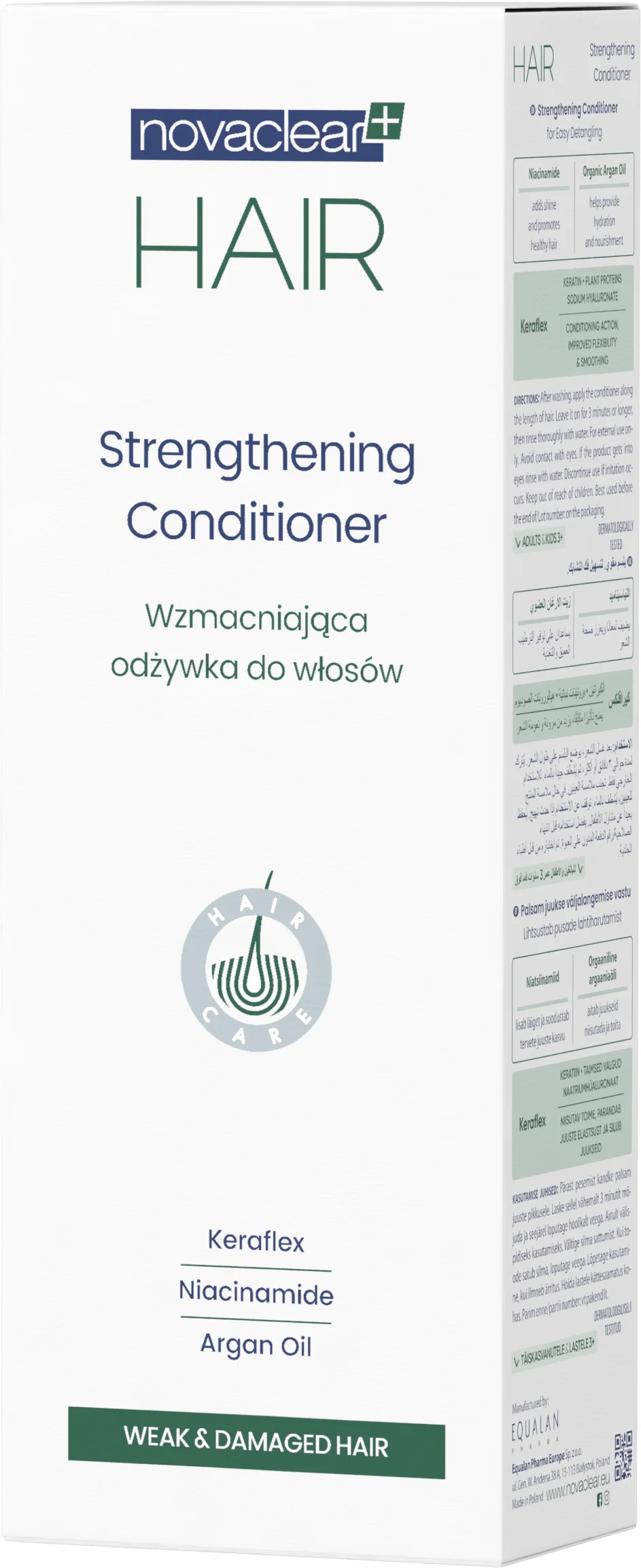 Novaclear Hair odżywka wzmacniająca włosy, 250 ml