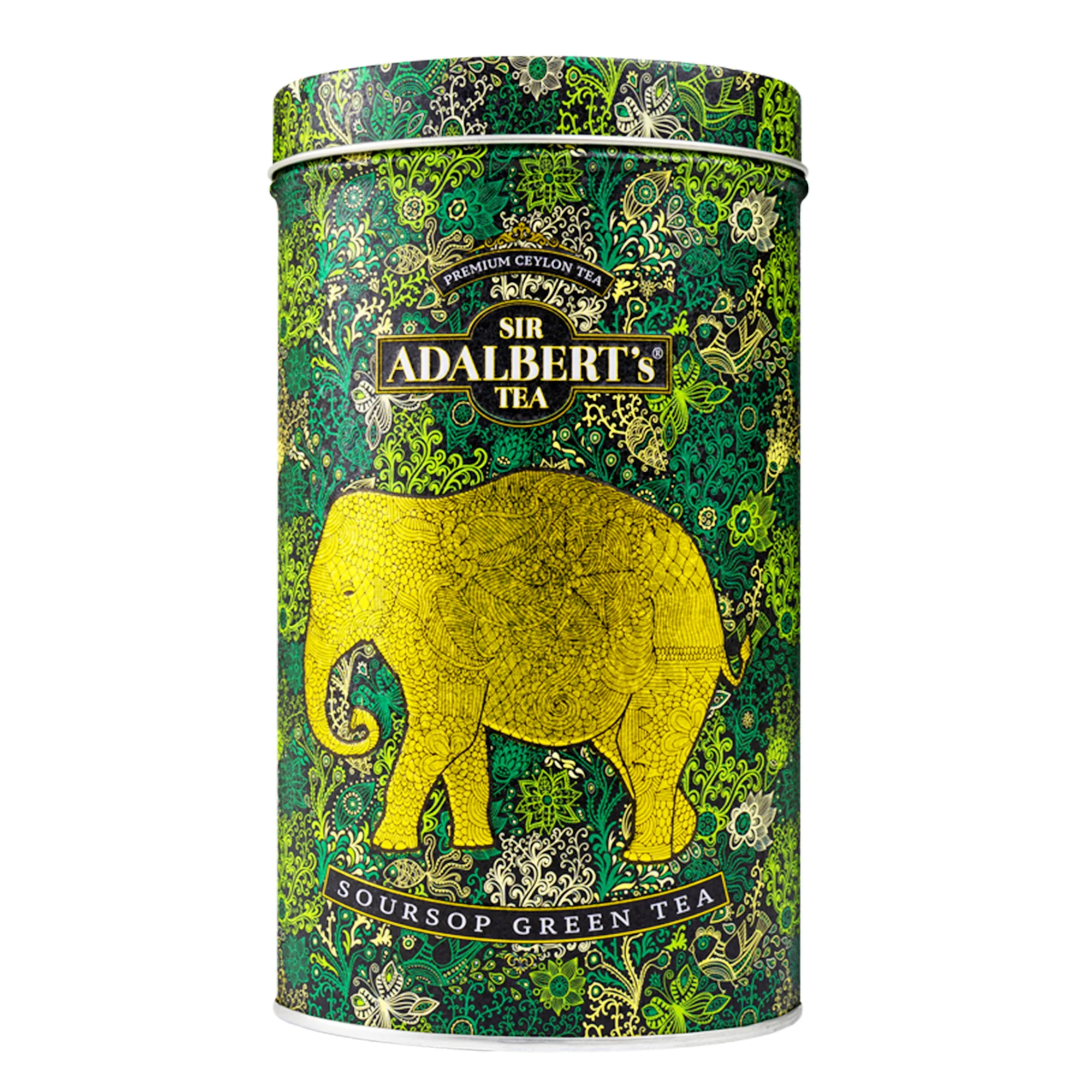 Sir Adalbert's Tea zielona herbata liściasta w puszce metalowej Soursop, 110 g
