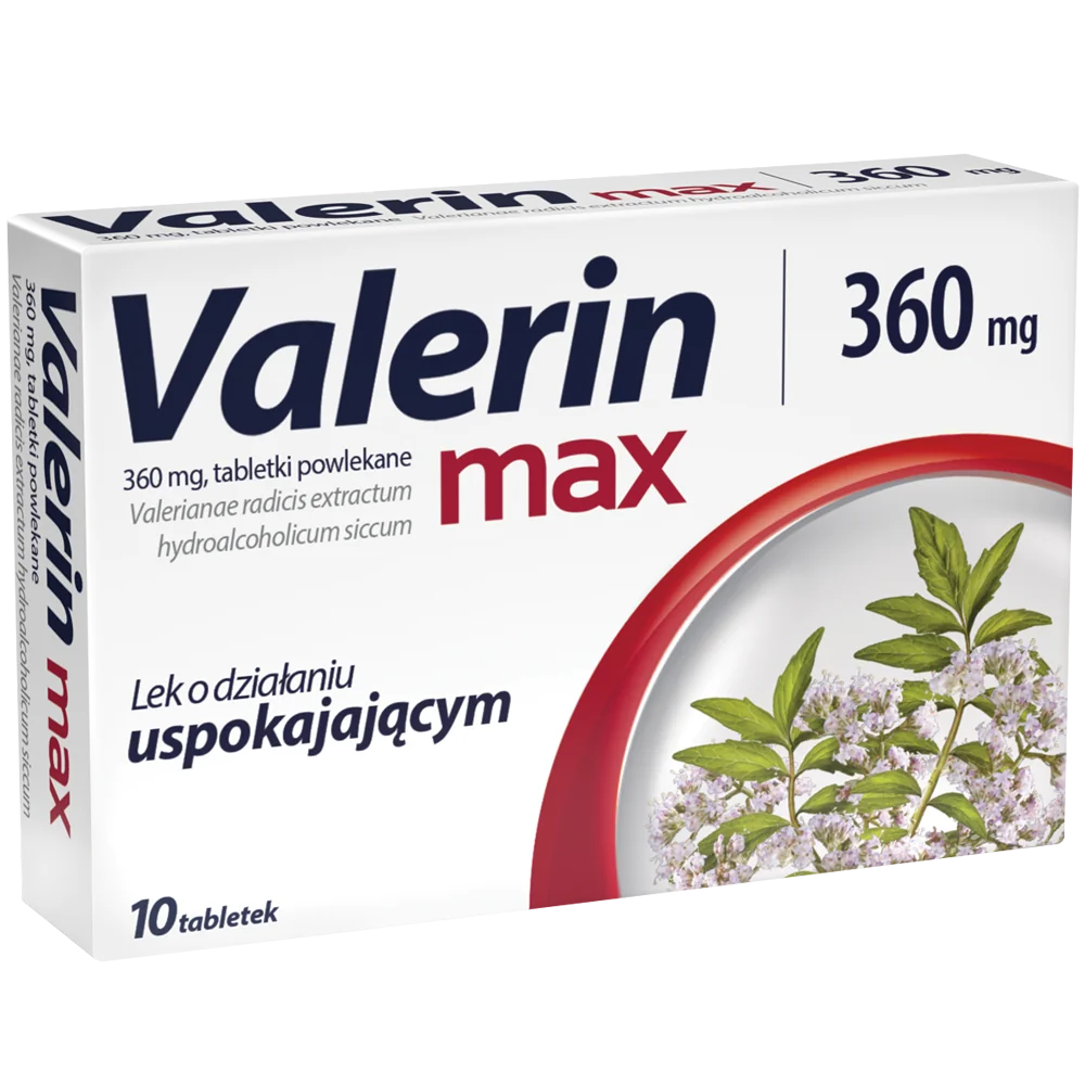 Valerin max 360 mg, 10 tabletek powlekanych
