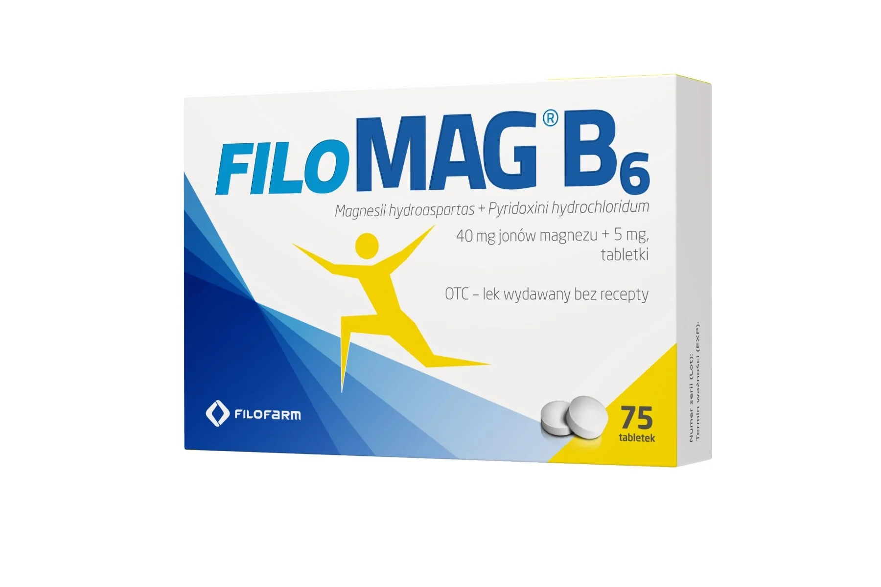Filomag B6 40 mg+ 5 mg, 75 tabletek