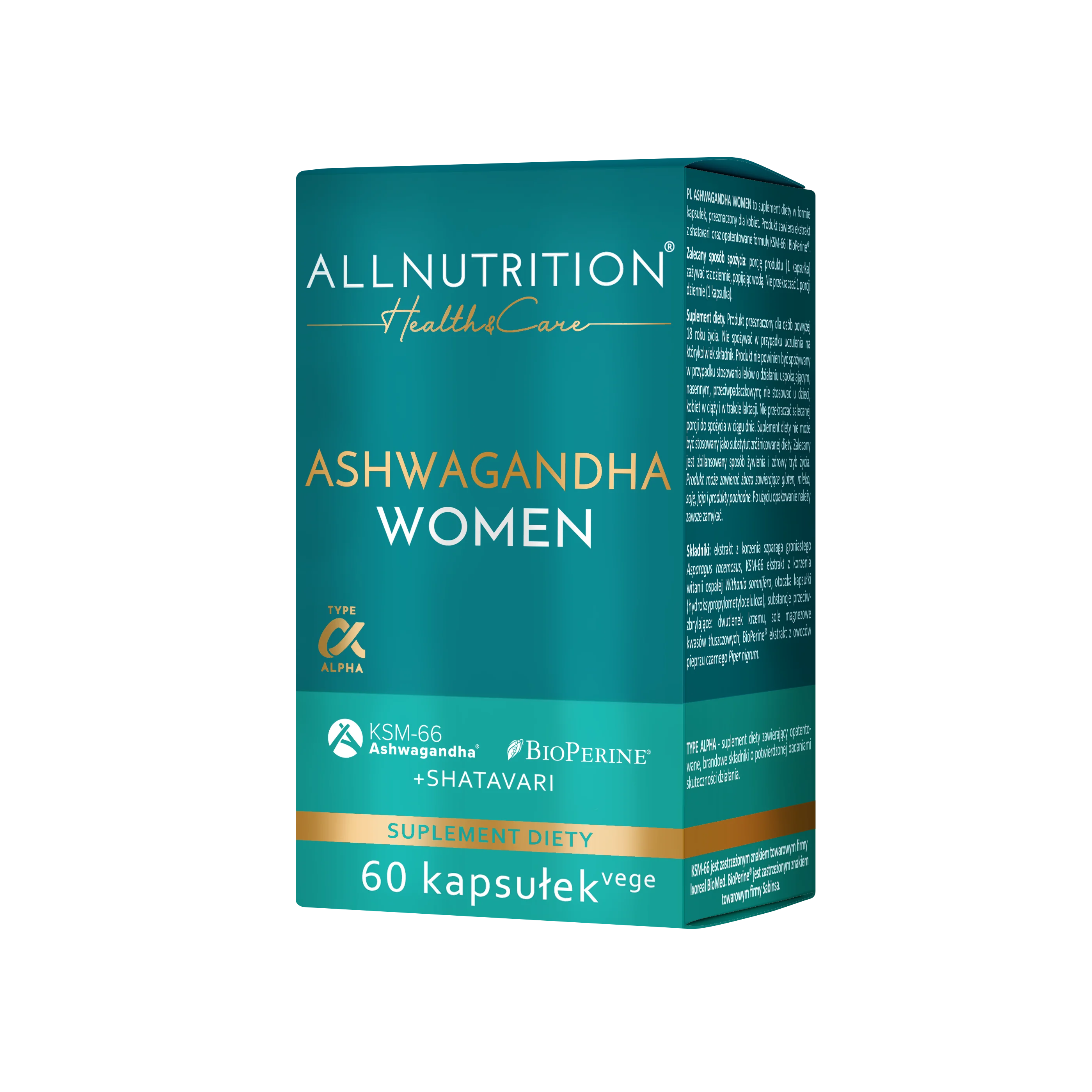 Allnutrition Health & Care Ashwagandha Women 60 kapsułek