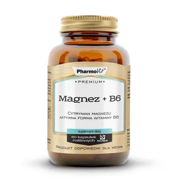 Premium Magez + B6 Pharmovit, suplement diety, 60 kapsułek 