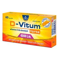 D-Vitum forte 4000 j.m., suplement diety, 60 kapsułek