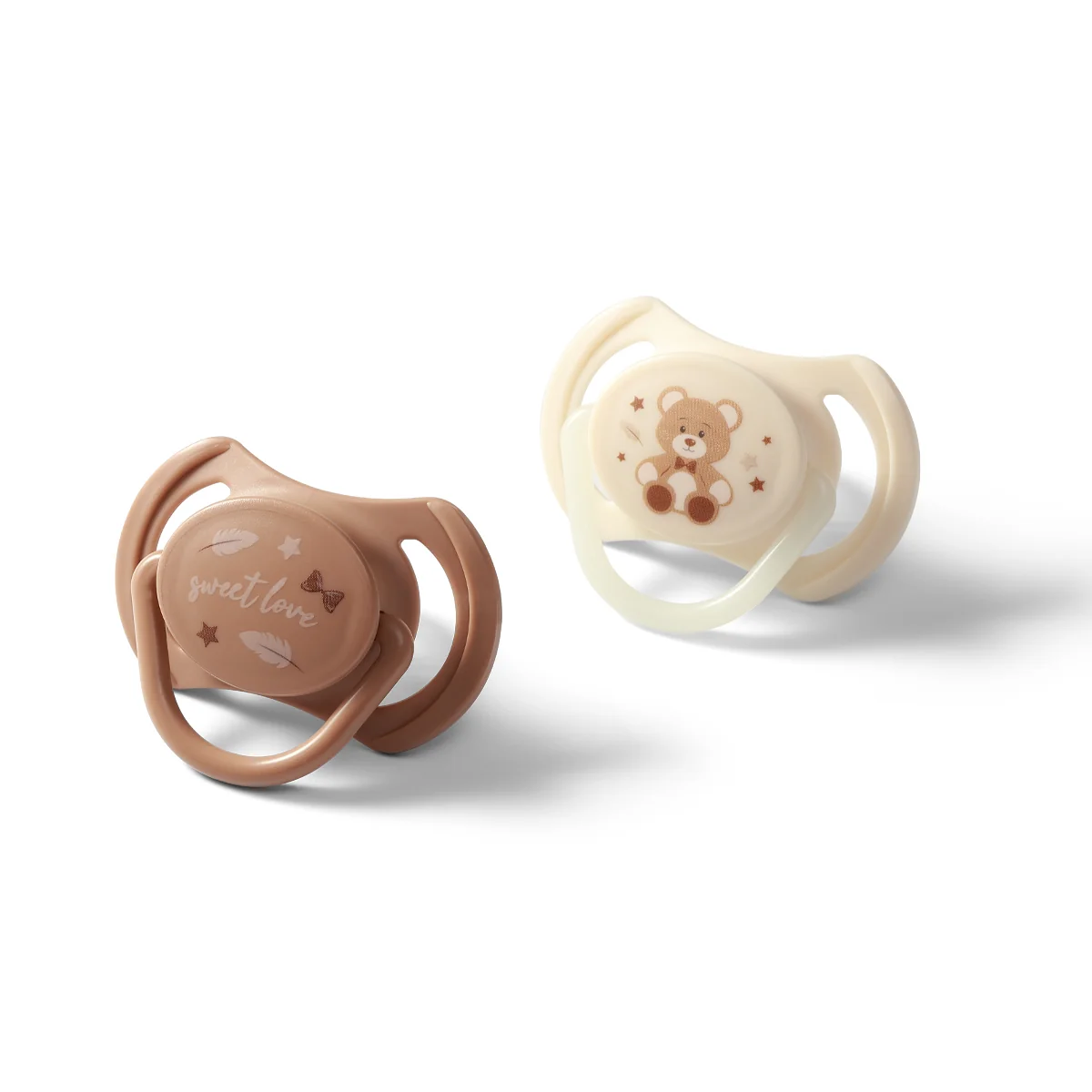 Babyono silikonowy smoczek symetryczny 0-6 m, 2 sztuki