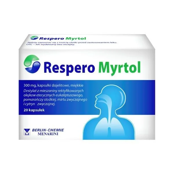 Respero Myrtol 300 mg 20 kapsułek dojelitowych miękkich| drmax.pl