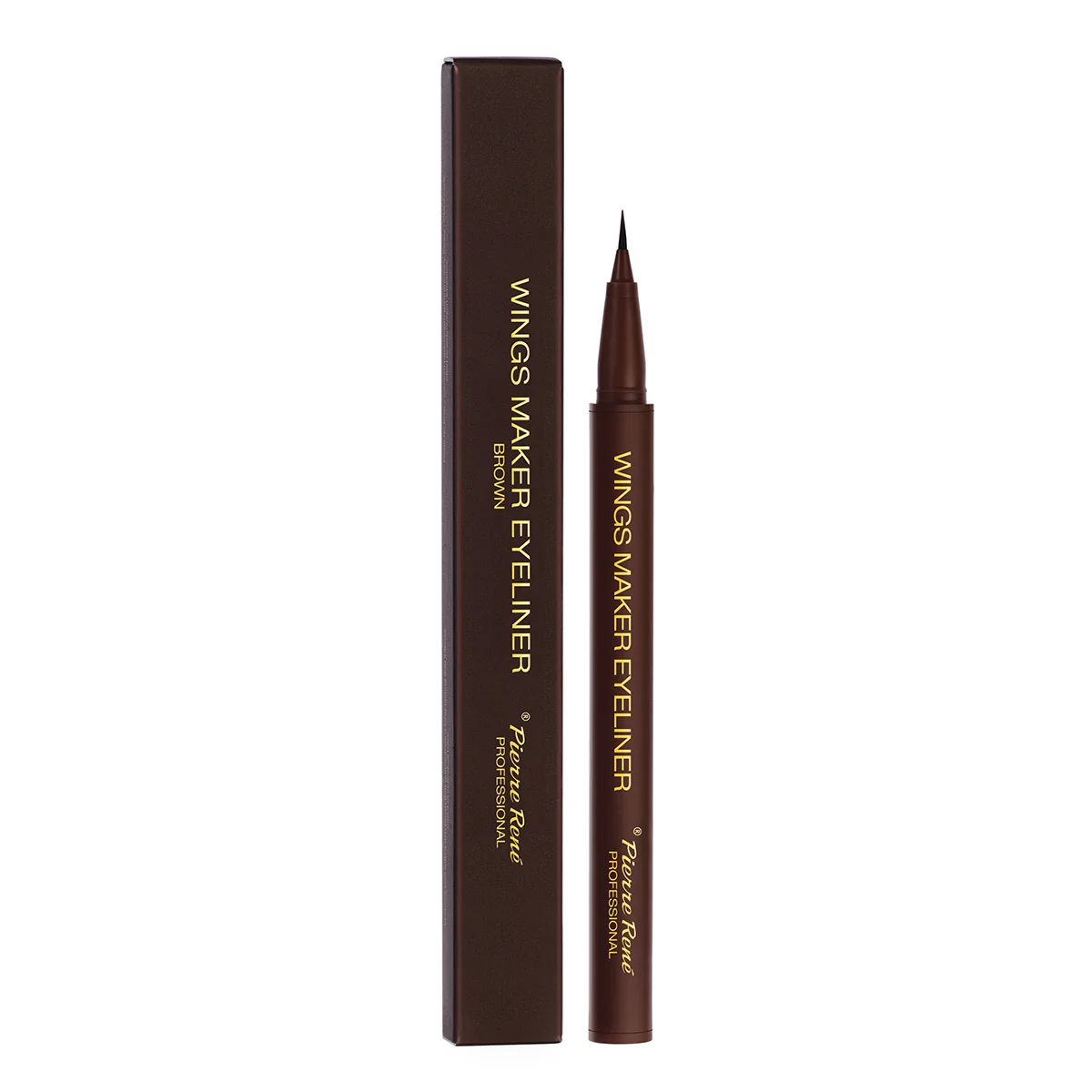 Pierre René Wings Marker eyeliner pisak do oczu, brązowy, 0,5 g