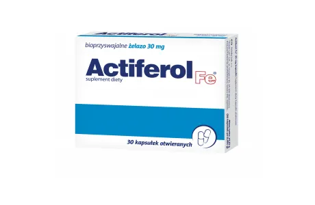 Actiferol Fe, 30 mg, suplement diety, 30 kapsułek
