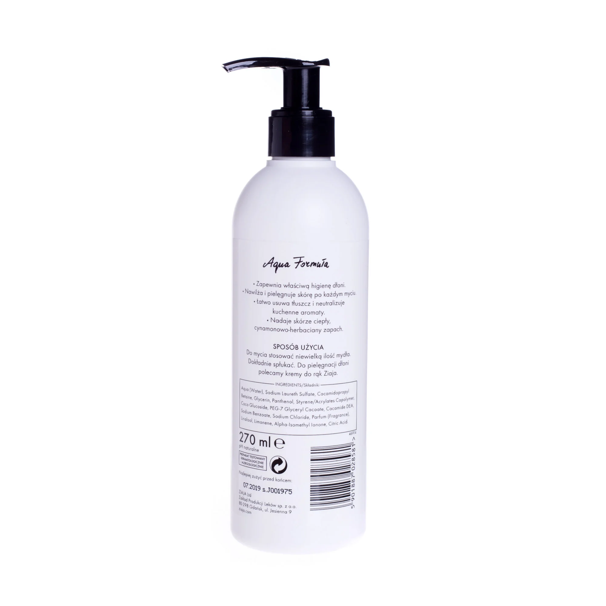 Ziaja kremowe mydło do rąk herbata z cynamonem, 270 ml